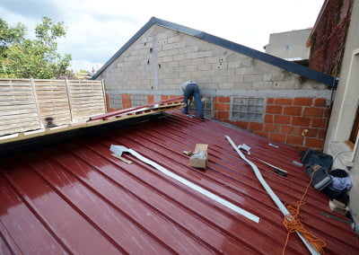 Pose toiture bac alu