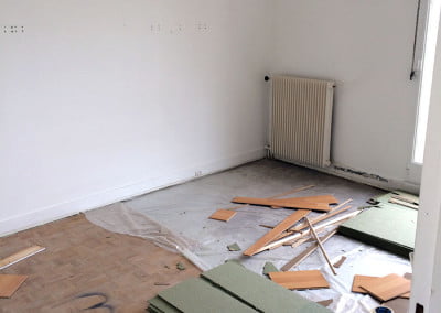 Pose d'un parquet chene massif