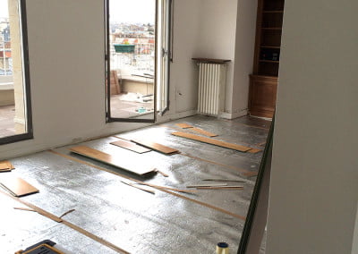 Pose parquet chene massif