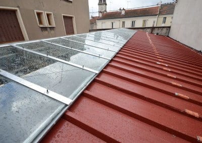 Toiture bac alu et verriere