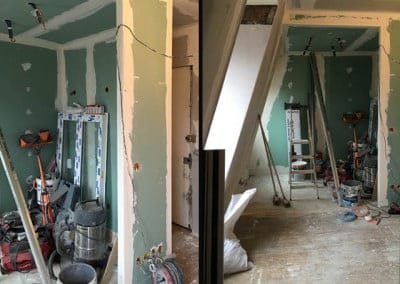 Travaux de plaquiste dans un appartement
