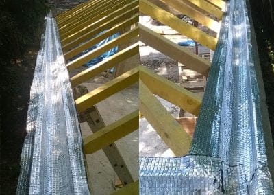 Etancheité des chéneaux de l'extension