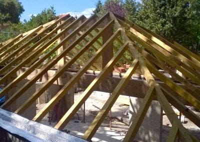 Charpente 4 pentes avant couverture