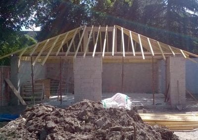 Charpente de l'extension