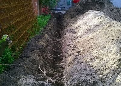 Tranchée pour fondation