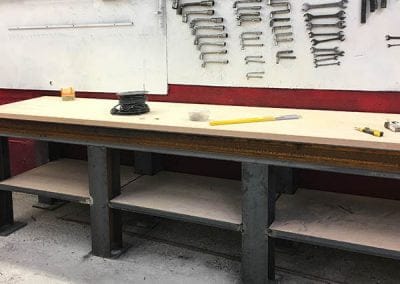 Travaux d'aménagement atelier