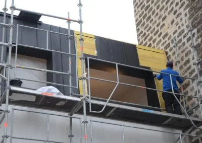 Couverture en zinc d’une extension en bois à Asnières