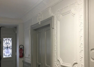 Rénovation d'une cage d'escalier d'un immeuble parisien