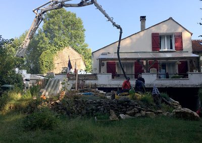 Coulage de fondation en béton armé