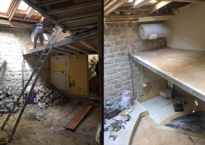 Mise en décharge de gravats