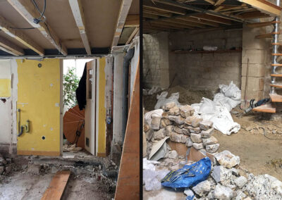 Démolition complète du sol au plafond