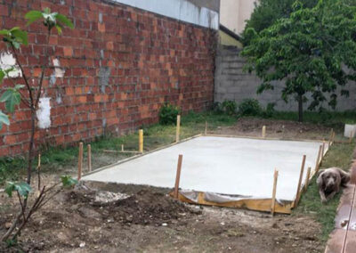 Coulage de la dalle et lissage