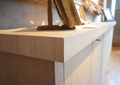 Création de meuble pour galerie d'art