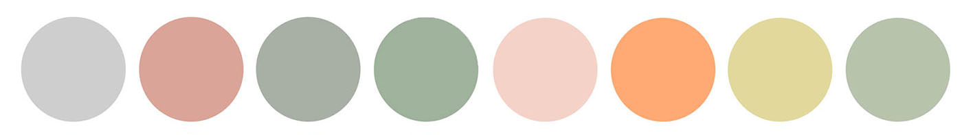 Gamme de couleurs que l'on retrouve dans le mobilier, les peintures murales… Proposition de gamme de couleurs en décoration