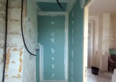 Création de la douche en BA13 hydro