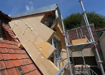 Pose d'une isolation en fbre de bois Pavawall de Pavatex