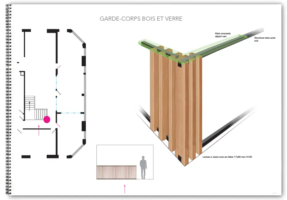 creation-garde-corps-decoration-projet Création d'un garde corps en bois et verre